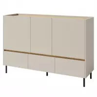 Komoda Luca LC7 3S3D beżowy/dąb