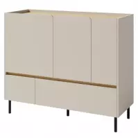 Komoda Luca LC8 2S3D beżowy/dąb