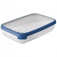 Pojemnik prostokątny 2.6l 252933 transparentny/niebieski