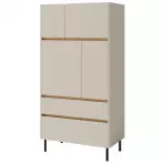 Witryna Luca LC5 2S4D beżowy/dąb