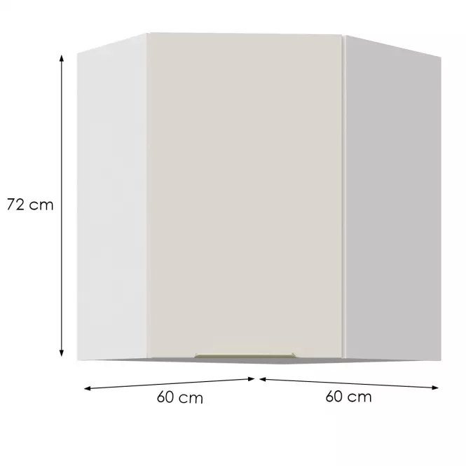 Szafka Kuchenna Nicea 60x60 GN-72 1F (45°) beż piaskowy