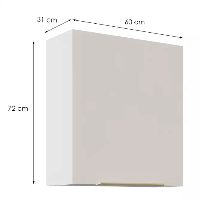 Szafka Kuchenna Nicea 60G-72 1F beż piaskowy