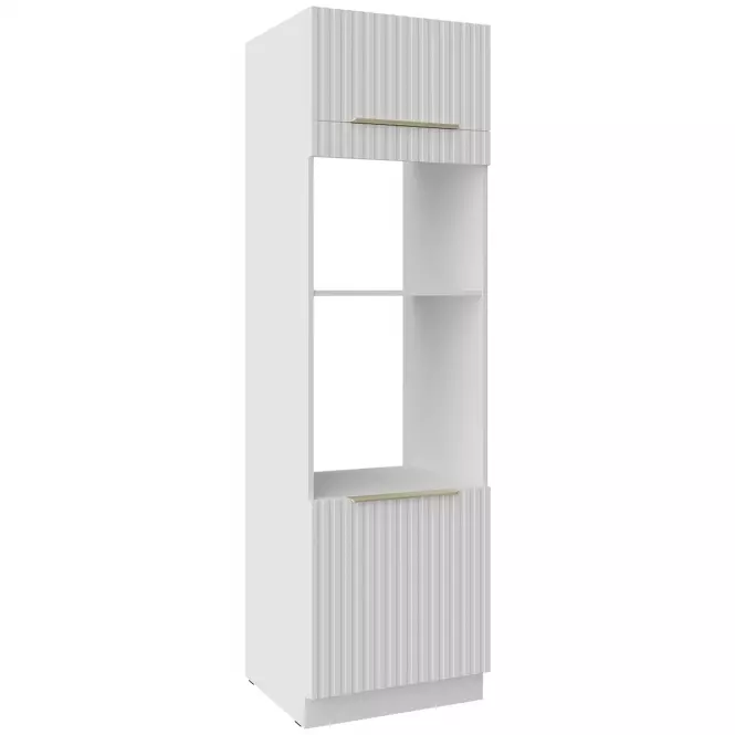 Szafka Kuchenna Tuluza 60DPM-210 2F biały mat lamel