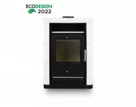 Piec stalowo kaflowy Arta biały 6kW