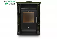 Piec stalowo kaflowy Arta zielony 6kW 