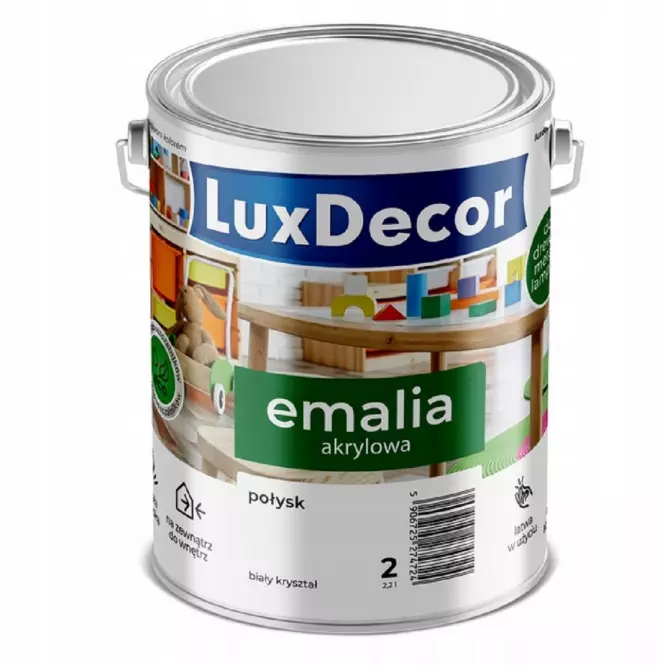 EMALIA LUXDECOR BIAŁY KRYSZTAŁ 2.2 L AKRYL. POŁYSK