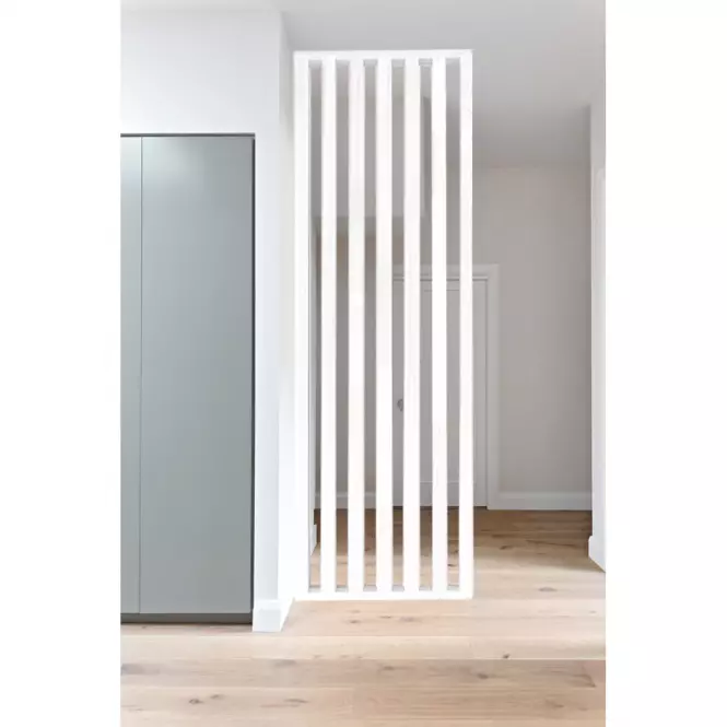 Ścianka lamelowa 3D MDF Biała 60x265cm