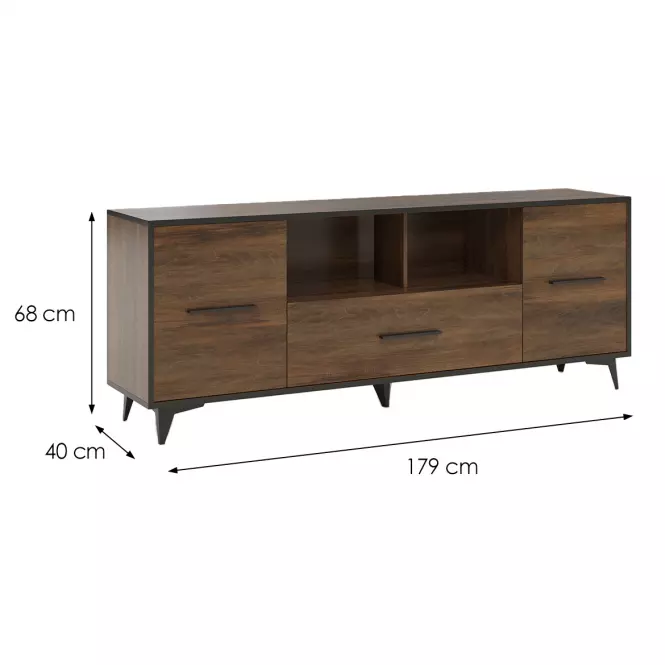 Szafka RTV Frida II 2D1S shirin walnut