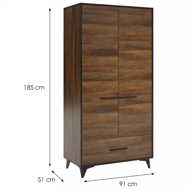 Szafa Frida II S2D1S shirin walnut