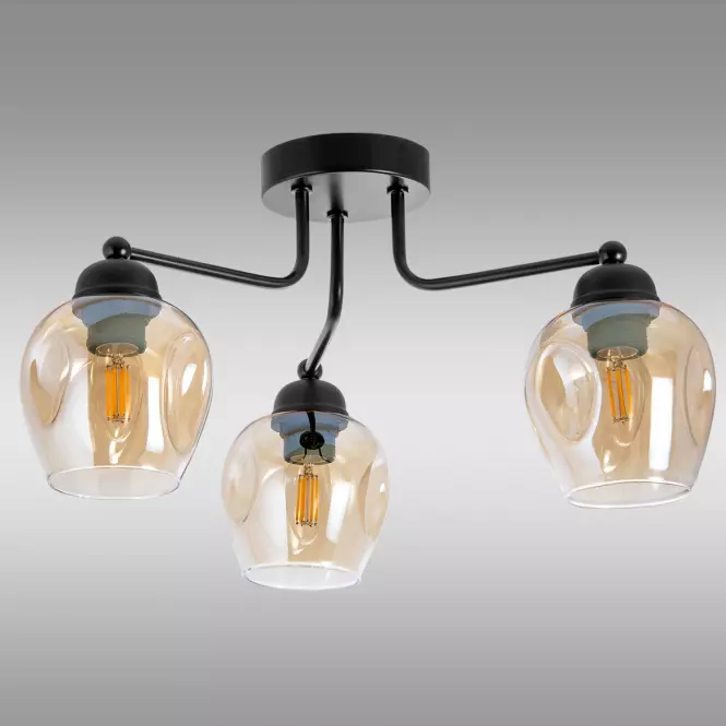 Lampa W-1224/3 BLACK/AMBER LW3