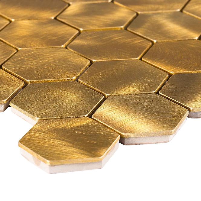 Mozaika Gold hexagon 30/30/0,8