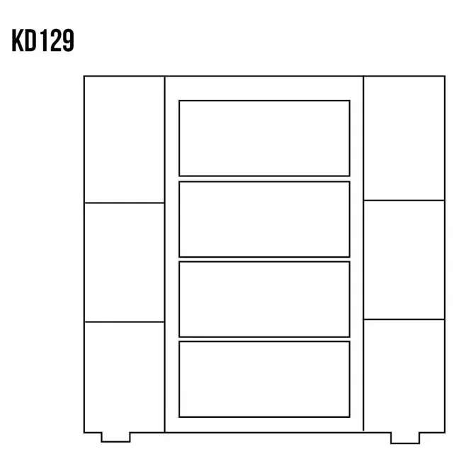 Komoda Sosnowa KD129 surowy