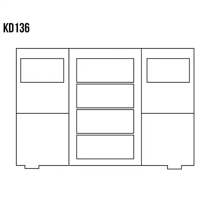 Komoda Sosnowa KD136 surowy