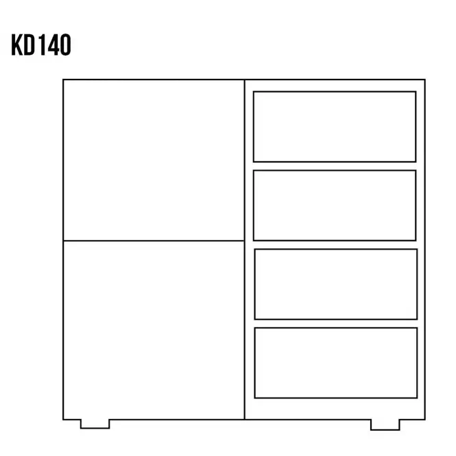 Komoda Sosnowa KD140 surowy