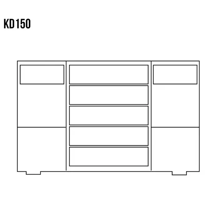Komoda Sosnowa KD150 surowy