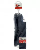 Przedłużacz Q-363f 4x z/u 5m black