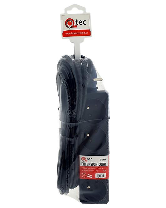 Przedłużacz Q-363f 4x z/u 5m black