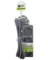 Przedłużacz Q-390f 3x z/u 2m grey