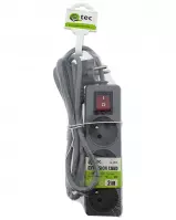Przedłużacz z wyłączn.  Q-391f 3x z/u 2m grey