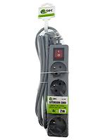 Przedłużacz z wyłączn. Q-393f 4x z/u 2m grey