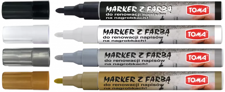 Marker do renowacji napisów na nagrobkach srebrny