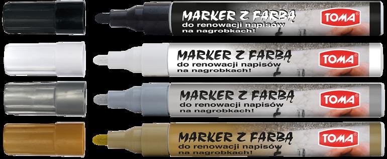 Marker do renowacji napisów na nagrobkach srebrny