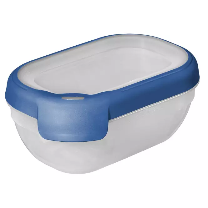 Pojemnik prostokątny 0.5l 252987 transparentny/niebieski