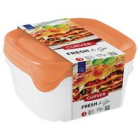 Zestaw 3 pojemników kwadrat 0.8l fresh&go 249416 mix kolorów