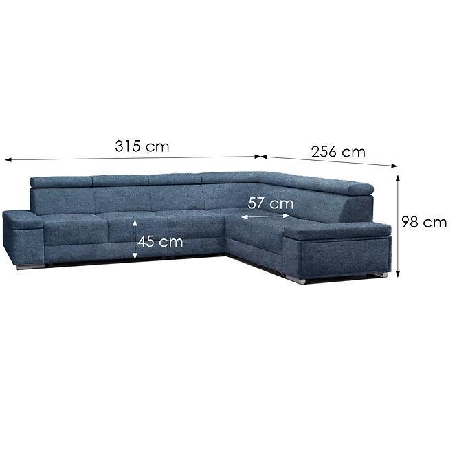 Narożnik z funkcją spania Ester B+2F+R+3+B uniwersalny Majestic 615