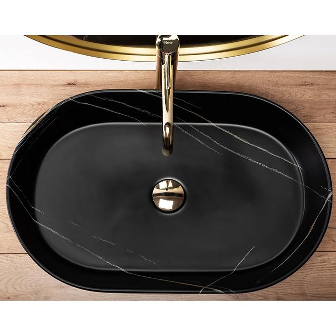Umywalka nablatowa Nadia 60 Black Stone Matt Rea-U8565 
