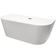 Wanna wolnostojąca przyścienna Vica New 160/80 + syfon klik-klak czyszczony od góry z przelewem szczelinowym slim czarnym