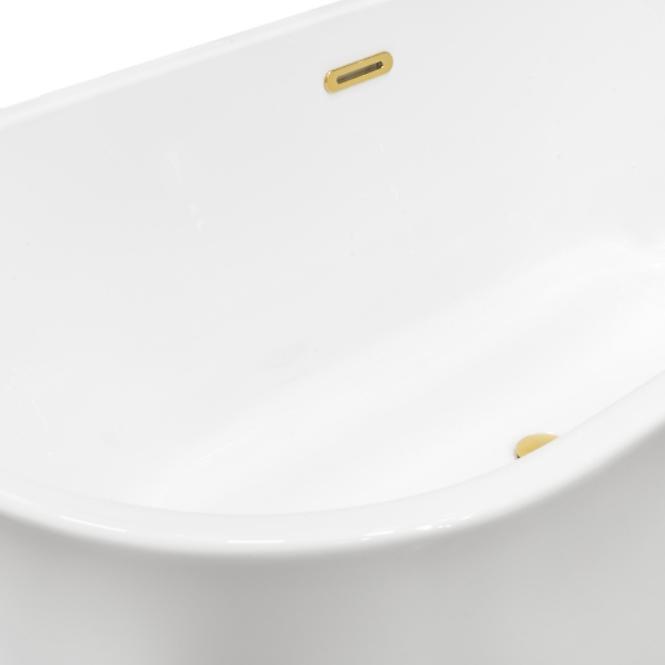 Wanna wolnostojąca przyścienna Vica New 160/80 + syfon klik-klak czyszczony od góry z przelewem szczelinowym slim czarnym