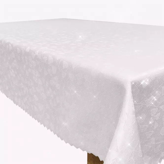Obrus Glitter srebrny miłorząb 140x300 cm,2