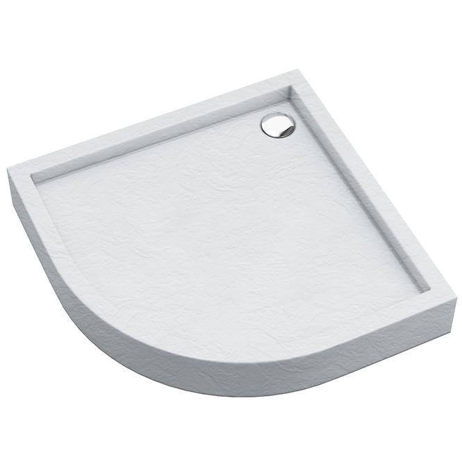 Brodzik półokrągły Astrix 80x80x16 biały struktura AQM4733BST