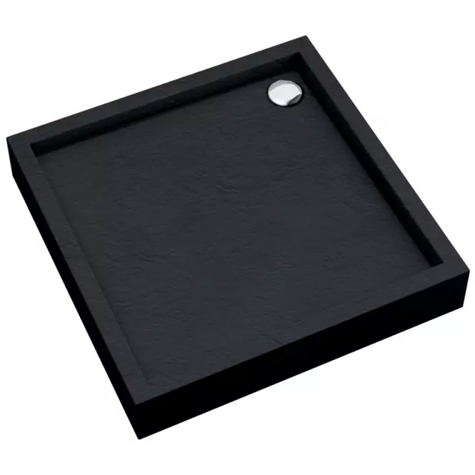 Brodzik kwadratowy Astrix 90x90x16 czarny struktura AQM4731CST