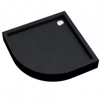 Brodzik półokrągły Astrix 80x80x16 czarny struktura AQM4733CST