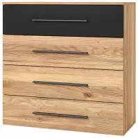 Komoda 4s Beta 27 Dąb Mauvella/Czarny