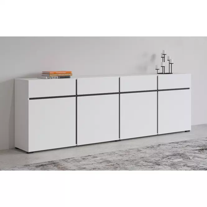 Komoda Cross4d4s Biały/Czarny