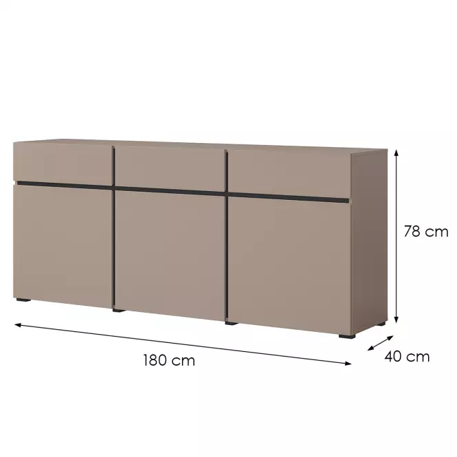 Komoda Cross3d3s Congo/Czarny