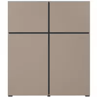 Komoda Wysoka Cross 4d Congo/Czarny