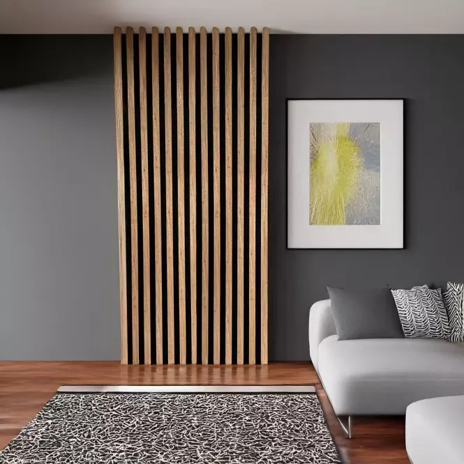 Lamele akustyczne 3D na filcu Dąb 30x265cm
