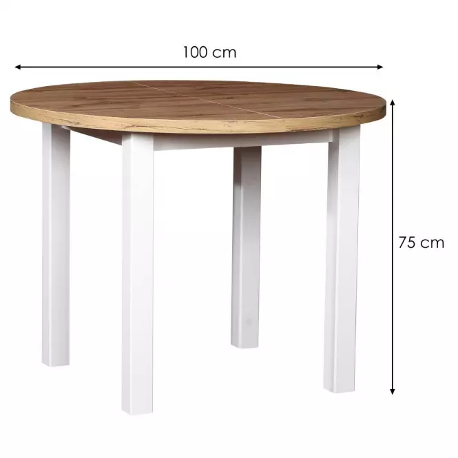 Stół St-56 100+2x40 Wotan/Biały