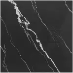 Brodzik kwadratowy Magnum Carrara Black 90x90x2,5 Rea K7008