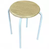 Taboret DR-N-657 Axel 10895 biały/naturalny