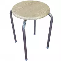 Taboret DR-N-657 Axel 10896 chrom/naturalny