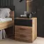 Stolik Nocny 3s Beta 22 Dąb Mauvella/Czarny,5