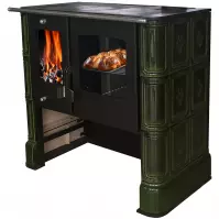 Piec stalowo kaflowy Steyr Sparherd Glassgreen