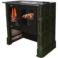 Piec stalowo kaflowy Steyr Sparherd Glassgreen