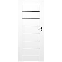 Drzwi wewnętrzne bezprzylgowe CAMPE 2*6 70L białe WC + podcięcie