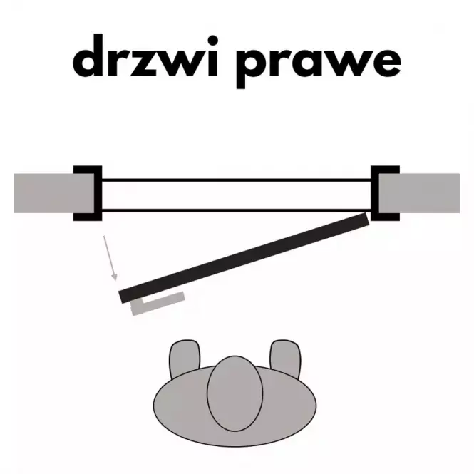 Drzwi wewnętrzne bezprzylgowe CAMPE 2*6 90P białe WC + podcięcie,2